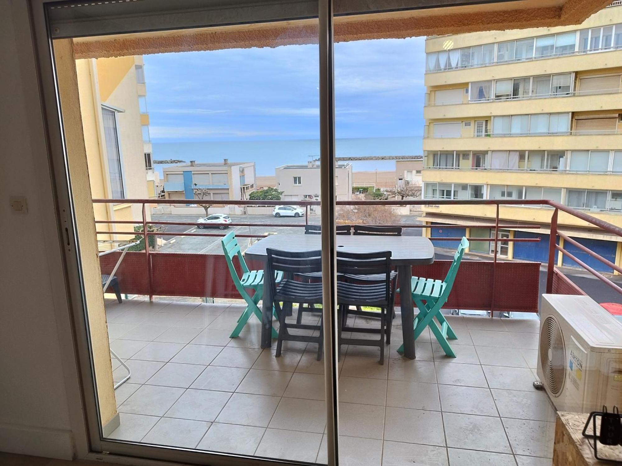 T3 Vue Mer Avec Acces A La Plage, Wifi, Clim - Dansnotreappart-Com - Valras-Plage Exterior foto